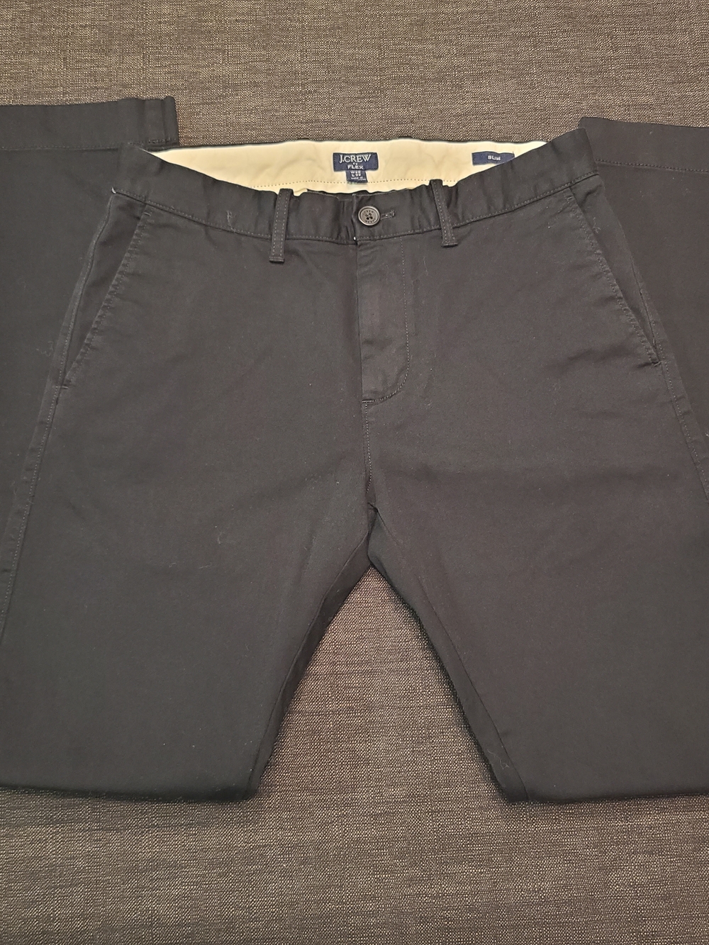 J.Crew Mens Slim Fit Flex Chino Pants Black Size 29x32 Cotton Stretch Trousers